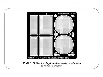 Grilles for german tank destroyer Jagdpanther Ausf.G1 early - 9
