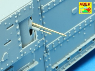 Barrels for British WWI Tank Mk.V (Male, Female or Hermaphrodite) for 6 pdr (57mm) gun x 2pcs. 8mm Hotchkiss m.1909 x 6pcs. - 5