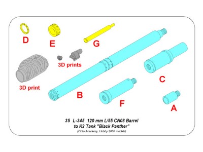 120 mm L/55 CN08 Barrel to K2 Tank "Black Panther"