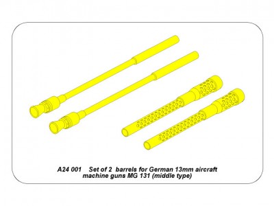 Zestaw 2 toczonych Luf do niemieckich karabinów maszynowych MG131 - 4