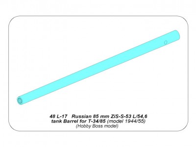 Lufa 85 mm ZiS-S-53 L/54,6 do radzieckiego czołgu T-34/85 model 44/55 - 7