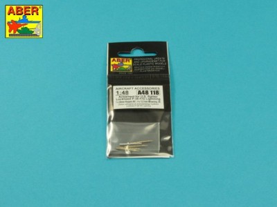 Zestaw uzbrojenia do amerykańskiego myśliwca  Lockheed P-38 F/G Lighting: 1 x 20mm  4x 12,7mm  - 6