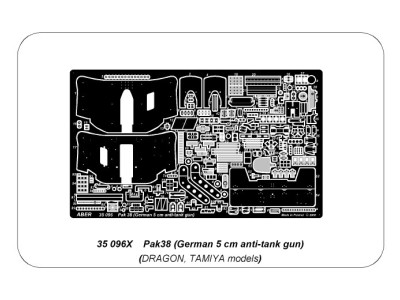 German 5cm anti-tank gun Pak38 (only plate)