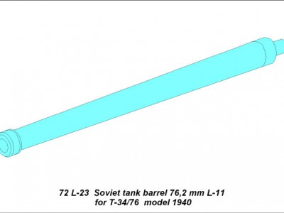 Soviet tank barrel 76,2mm L-11 for T-34/76 model 1940 - 4