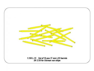 Set of 16 pcs 37 mm L/83 barrels SK C/30 for German ships - 10