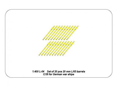 Set of 20 pcs 20mm L/65 barrels C/38 for German war ships - 4