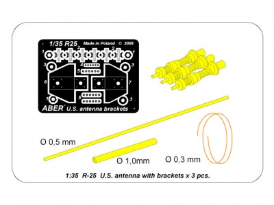 US antenna and brackets (set of 3 pcs,)