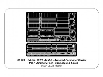 Armoured personnel carrier Sd.Kfz. 251/1 Ausf. D - vol. 7 - additional set - back seats and boxes - 4