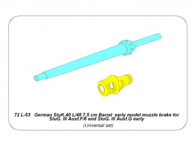 Lufa do niemieckich dział pancernych StuG.III, Ausf.G wersja wczesna - 10