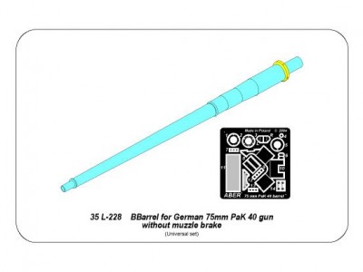 Barrel for German 75mm PaK 40 gun without muzzle brake - 16