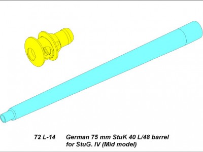 German 75mm StuK 40 L/48 barrel for StuG. IV (mid model) - 5
