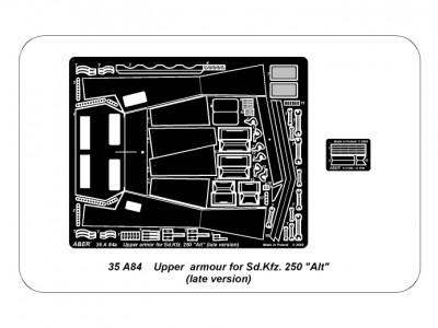 Upper armour for Sd.Kfz. 250 ''Alte'' (For late version) - 4