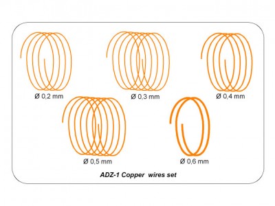 Wires set (diameter 0,2; 0,3; 0,4; 0,5; 0,6 mm, length 1m each) - 4