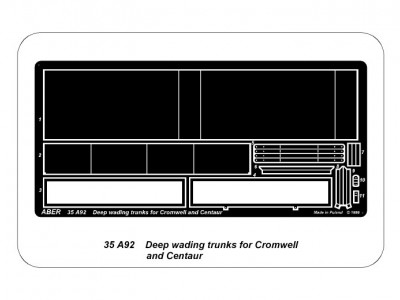 Deep wading trunks for Cromwell and Centaur