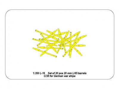 Set of 20 pcs 20 mm L/65 barrels  C/38 for German ships - 9