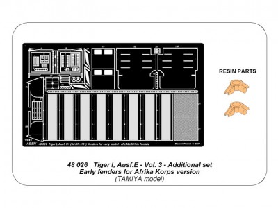 Sd.Kfz.181,Pz.Kpfw.VI Ausf.E Tiger I wczesne błotniki do wersji Afrika Korps - 4