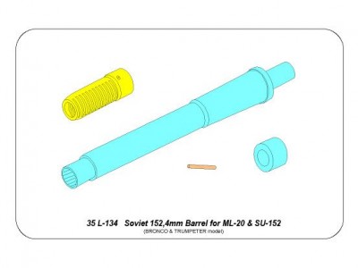 Soviet 152,4mm ML-20S Barrel for SU-152 - 10