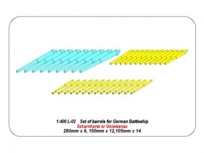 Set of barrels for German battleship Sharnhorst, Gnieisenau - 4