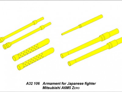 Armament for Japanese fighter Mitsubishi A6M5 Zero - 7