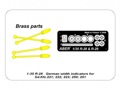 German width indicator for Sd.Kfz.231; 232; 250; 251 (4 pcs.)