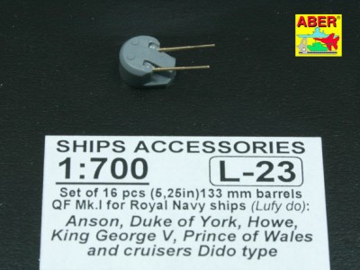 Zestaw 16 luf 133mm typu QF Mk.1 do brytyjskich pancerników klasy King George V i krążowników typu Dido - 3