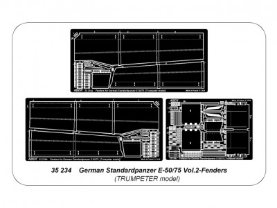 Niemiecki standardowy czołg E-75/50 – cz. 2 – zestaw dodatkowy - błotniki - 10