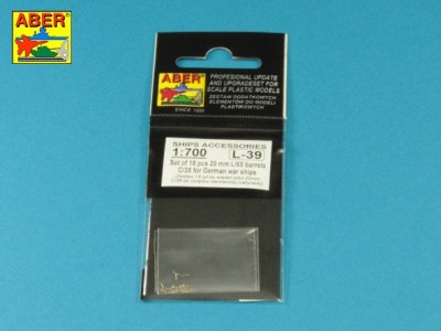Set of 18 pcs 20 mm L/65 C/38 gun barrels for German war ships - 7