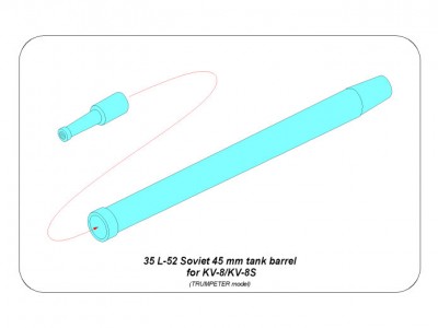 Lufa 45mm do radzieckiego czołgu KW-8/KW-8S - 8