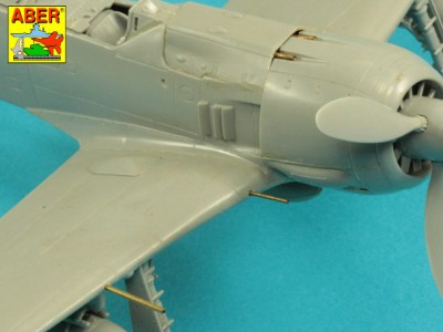 Armament for German fighter Focke-Wulf Fw 190 A-7 up to A-10 and D-9; 2x MG 131; 4xMG 151; pitot tube - 6