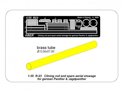 Cleaning rod and spare aerial stowage for german Panther and Jagdpanther