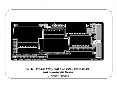 Russian heavy tank KV-I or KV-II - vol. 5 - tool boxes for late version fenders - 4