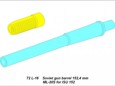 Soviet gun barrel 152,4mm ML-20S for ISU 152 - 5
