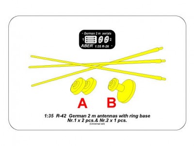 Zestaw 3szt., 2m niemieckich anten y podstawami - 8