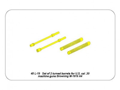 Barrels for U.S. cal .30 machine guns Browning M-1919 A4 - 5