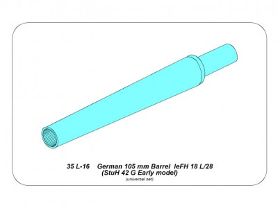 Lufa 105 mm leFH 18 L/28 do niemieckiej haubicy StuH 42G (wczesny) - 5