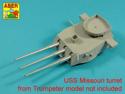 Main Armament for US battleship Iova or Missouri 406mm x9, 127mm x20 - 6