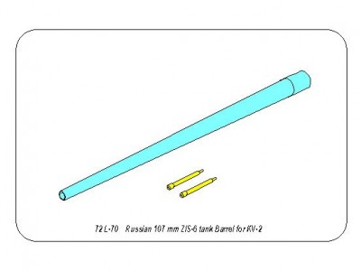 Russian 107  mm ZIS-6 tank barrel for KV-2 - 10