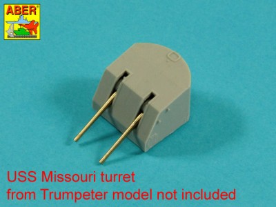 Main Armament for US battleship Iova or Missouri 406mm x9, 127mm x20 - 4