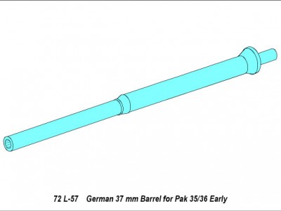 Lufa 37mm do niemieckiej armaty p/p Pak 35/36 – wczesna - 9