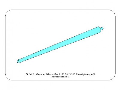 Lufa do niemieckiego czołgu E-50 (jednoczęściowa) - 8