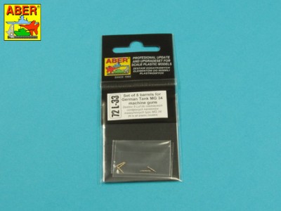 Zestaw 5 luf do niemieckich czołgowych karabinów maszynowych MG 34 - 6