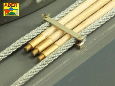 Barrel cleaning rods with brackets for Tiger I –very early model 1240mm - 9