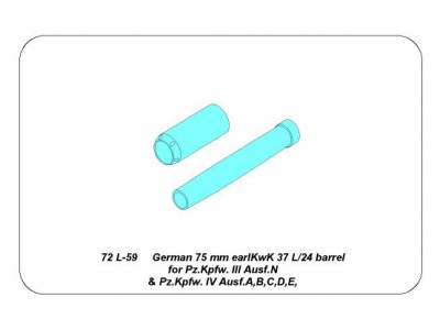 Lufa 75mm KwK 37 L/24 do czołgu Panzer III,Ausf.N i Panzer IV Ausf.A,B,C,D,E, - 7