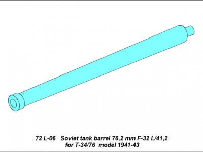 Soviet tank barrel 76,2mm F-32 L/41,2 for T-34/76 model 1941-43 - 4