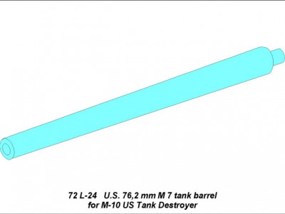 US 76,2mm M7 tank barrel for M10 US tank destroyer - 4