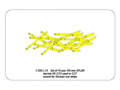 Set of 16 pcs 105 mm SFLAK barrels SKC/33nt used in C/37 mount for German war ships - 5