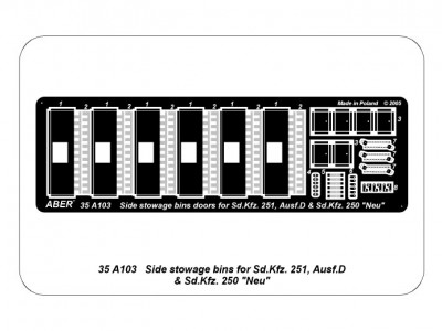 Drzwiczki do bocznych zasobników do Sd. Kfz. 251, Ausf. D i Sd. Kfz. 250 ''Noe'' - 4