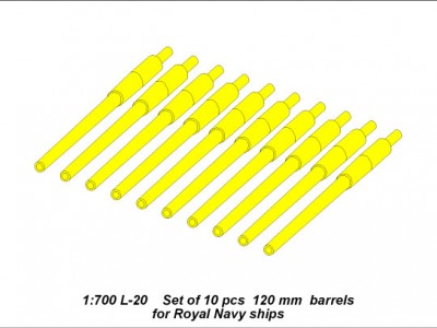 Zestaw 10 luf 120 mm do brytyjskich okrętów - 5