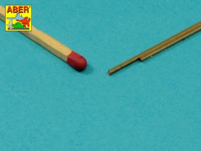 Brass  square rods 1,0mm length 245mm x2 pcs. - 2