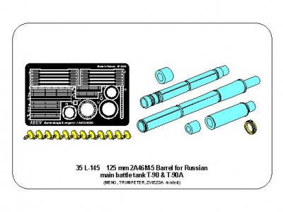 125mm 2A46M-5 lufa do rosyjskiego czołgu T-90  T-90A - 21